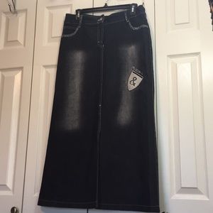 Denim Skirt with slit in front